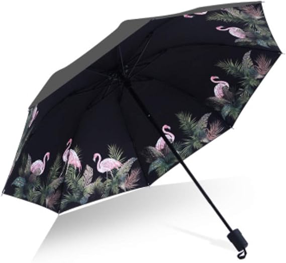 Amazon 軽量 晴雨兼用 折りたたみ傘 レディース Uvカット フラミンゴ柄 ケース付 大きい 雨傘 日傘 母の日 プレゼント ギフト 誕生日 折りたたみ傘 通販