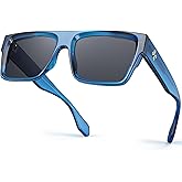 VISOONE Oversized Square Flat Top Sunglasses Women Men Retro Trendy Fashion Accessories UV400 Protection Shades Alba