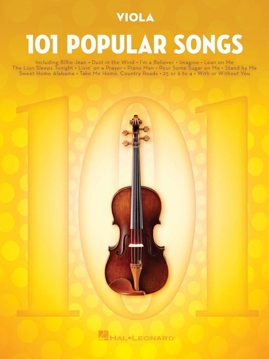 101 Popular Songs – Viola Sheet Music Songbook | Classic Pop Rock Hits for Beginners Intermediate Players | Includes Billie Jean Piano Man Sweet Home Alabama Hey Jude More: For Viola