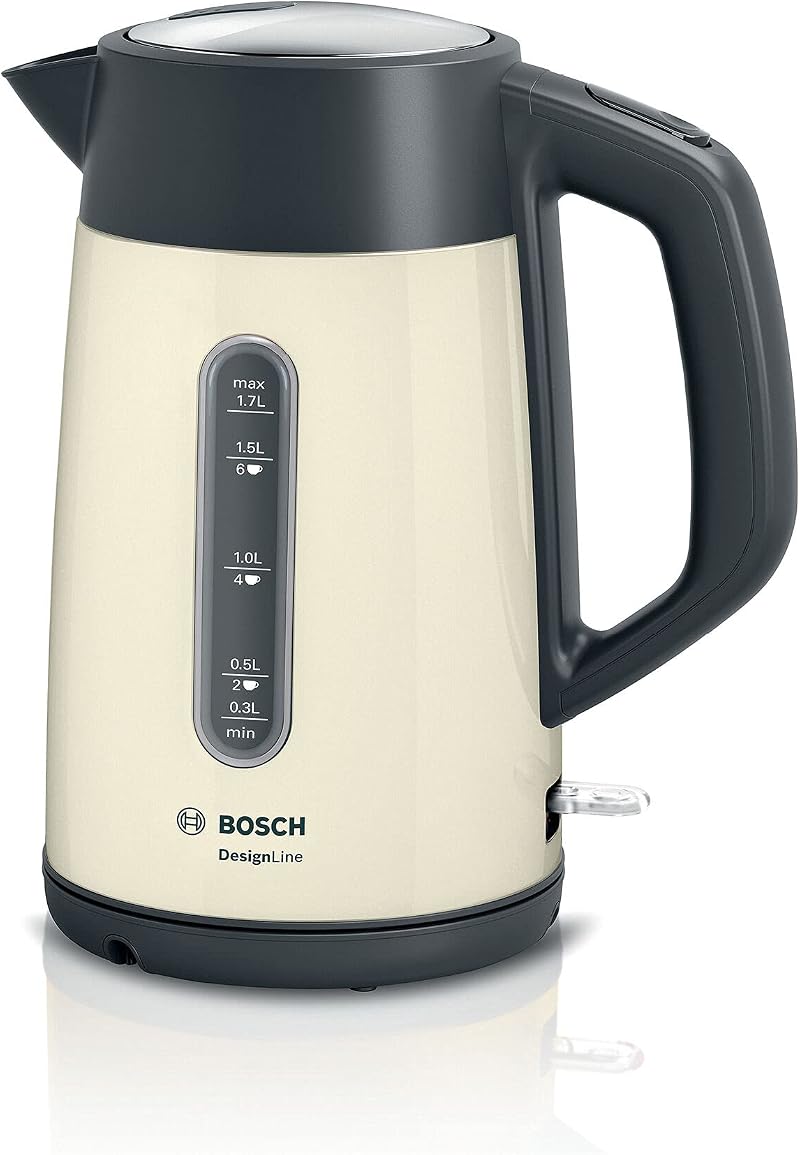 Bosch DesignLine Plus 1.7L 3000W Cordless Kettle Cream