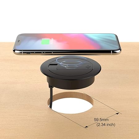 Foluu Kabelloses Ladegerät, 10 W, tragbar, kabellos, Ladestation und USB-Ladegerät, kompatibel mit iPhone Xs Max/XS/XR/X/8/8 