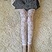 Voglee New Sexy Lady Rose Floral Lace Tights Leggings Slim Pants (one size, White)