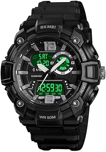 men's analog watch with backlight