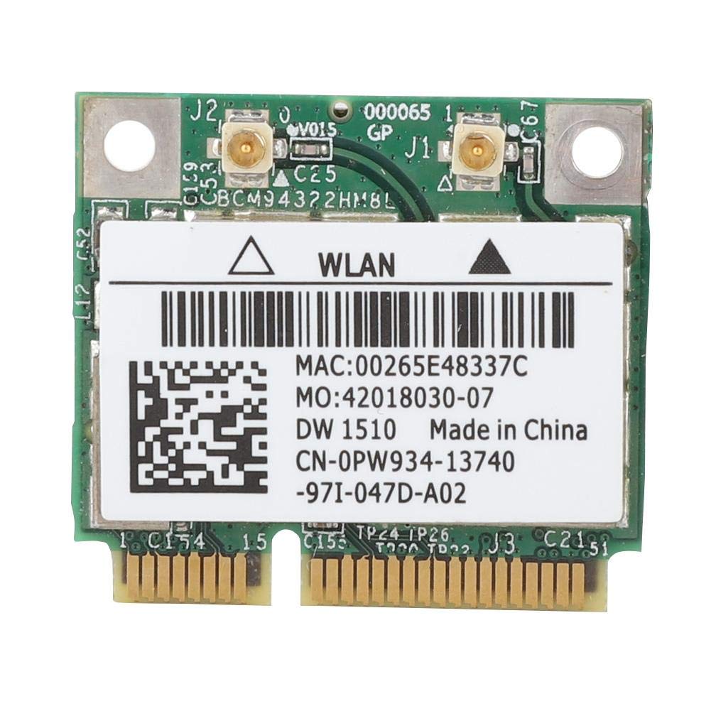 Sutinna Wireless Network Card, BCM94322HM8L DW1510 Dual Band PCI Express 5GHz/2.4GHz 300Mbps Mini PCI-E WiFi Wireless Network Card For DELL E4200 E5500