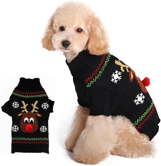 InterlinkUK Puppy Sweaters for Small Dogs Christmas Pet