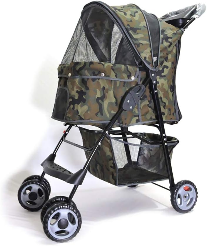 ZISITA Pet Stroller Sitting Lying Foldable Lightweight Pushchair Stroller Cart Cat Dog Pet Carriers Bag Outdoor Activity Pram