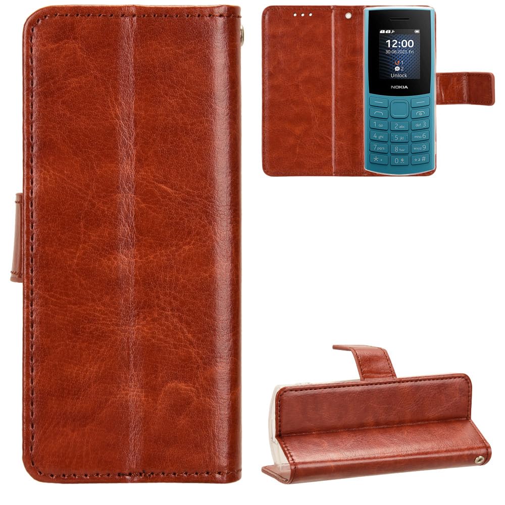 BaiFu Wallet Case for Nokia 105 2G 2023 Case, Leather Phone Case Compatible with Nokia 105 2G 2023-006