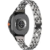 Mtozon Bling Women Slim Band Compatible with Samsung Galaxy Watch 8 40mm 44mm/Watch8 Classic 46mm Dressy Wristbands