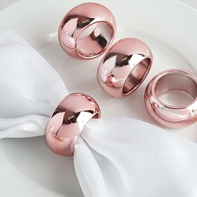 BalsaCircle Blush Acrylic Napkin Rings Set of 12 Nigeria Ubuy - Main Image