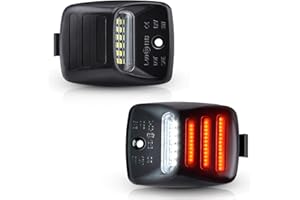 Asgohme Pure White LED License Plate Lights with Red OLED Neon Tube Tag Lamp Assembly Replacement Compatible with Toyota 2005-2015 Tacoma & 2000-2013 Tundra Pickup Truck, Pack of 2