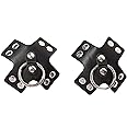 VASTLUCKY Black Leather Nipple Cover Reusable Pasties Punk Silver Metal Nipple Ring Breast Petals for Women