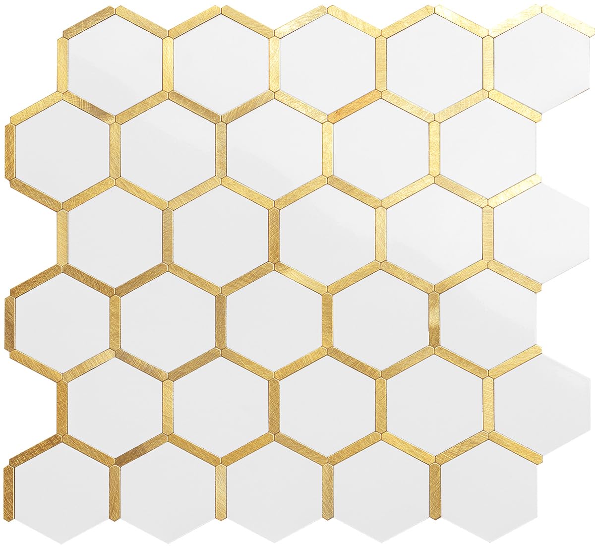 DICOFUN 10-Sheet Hexagon Peel and Stick Backsplash
