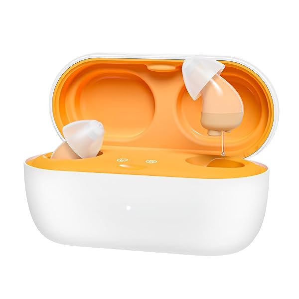 OTC HEARING AIDS FOR ADULTS,CIC DIGITAL 16-CHANNEL HEARING AID FOR SENIORS NEARLY INVISIBLE RECHARGEABLE HEARING AIDS MINI WITH US CHIP NOISE REDUCTION MEMORY FUNCTION AFFORDABLE BACKUP SOLUTION