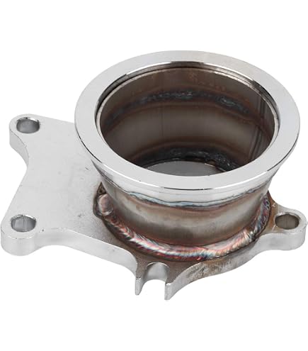 Steel Adapter Flange - T3/T4 5-Bolt To 2.5" V-Band For Turbo Pipes - Polished Finish