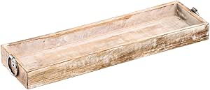 Bandeja de madera con tiradores de metal alargada 50 cm ...