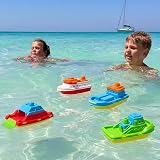 Toyland Colourful Toy Boats Pack of 4 Water Toys for Bath Pool 16x6.5x7 cm view 2