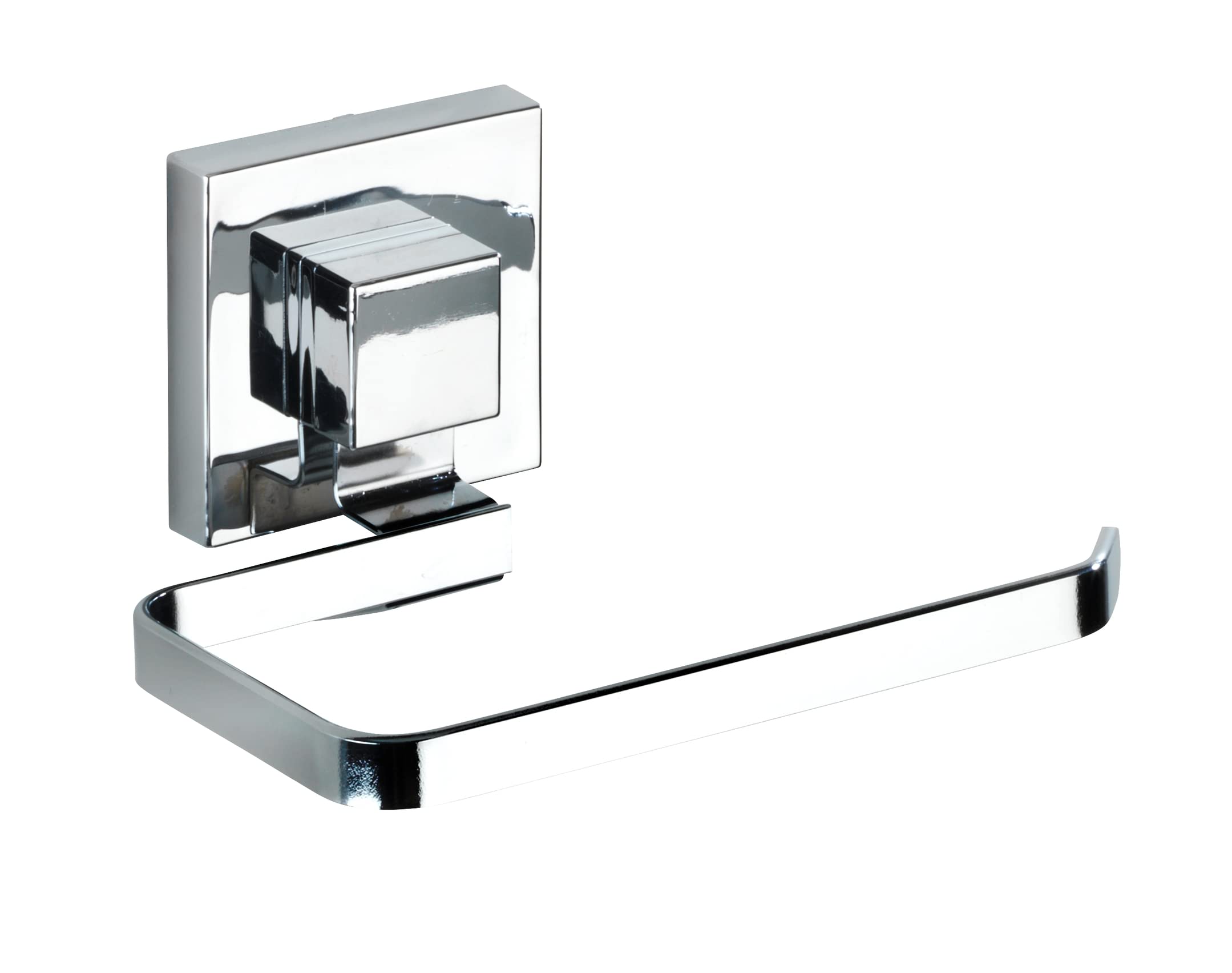 WENKO 22687100 Vacuum-Loc® toilet paper holder Quadro, Stainless steel, 14 x 6 x 11 cm, Shiny