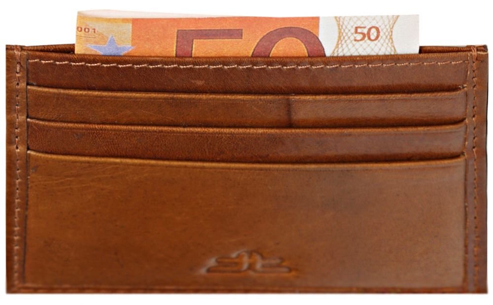 LAVERI Wallet Credit Card Holder Case Slim Pocket Case in Genuine Leather #1066/3