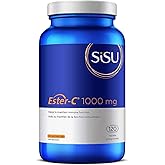 Sisu Ester-C 1000mg 120 Tablets, 24-hour Immune Support, Less Acidic, Better Absorbed & Retained Than Other Forms of Vitamin 