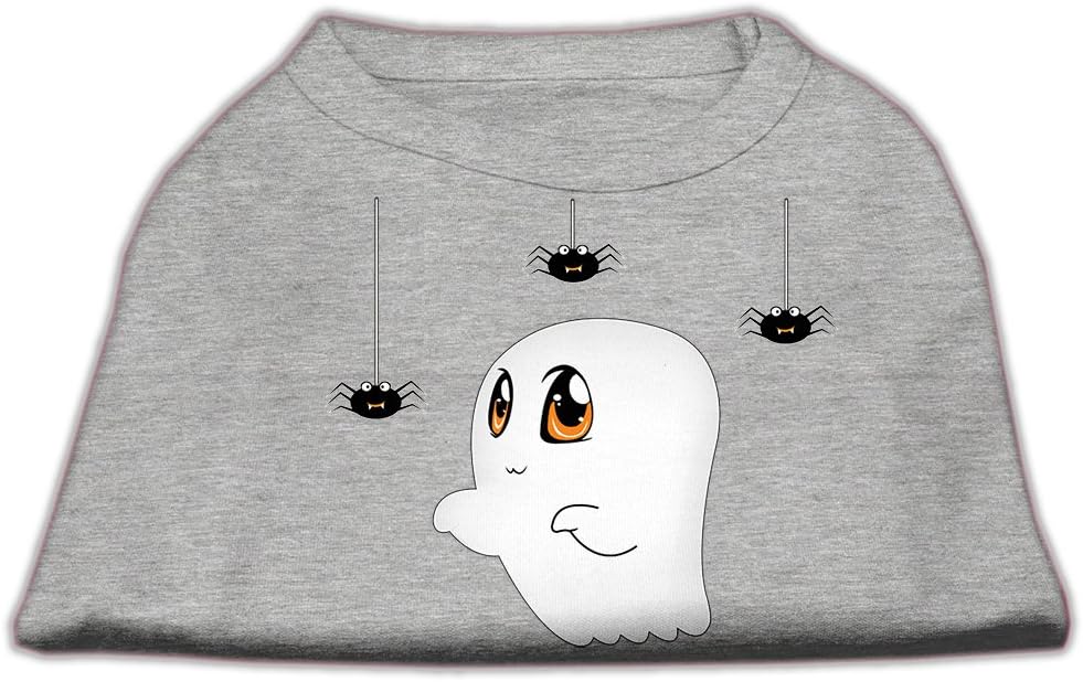 Mirage Pet Products Sammy The Ghost Screen Print Dog Shirt, Size 18, Grey