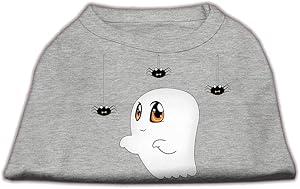 Mirage Pet Products Sammy The Ghost Screen Print Dog Shirt, Size 18, Grey