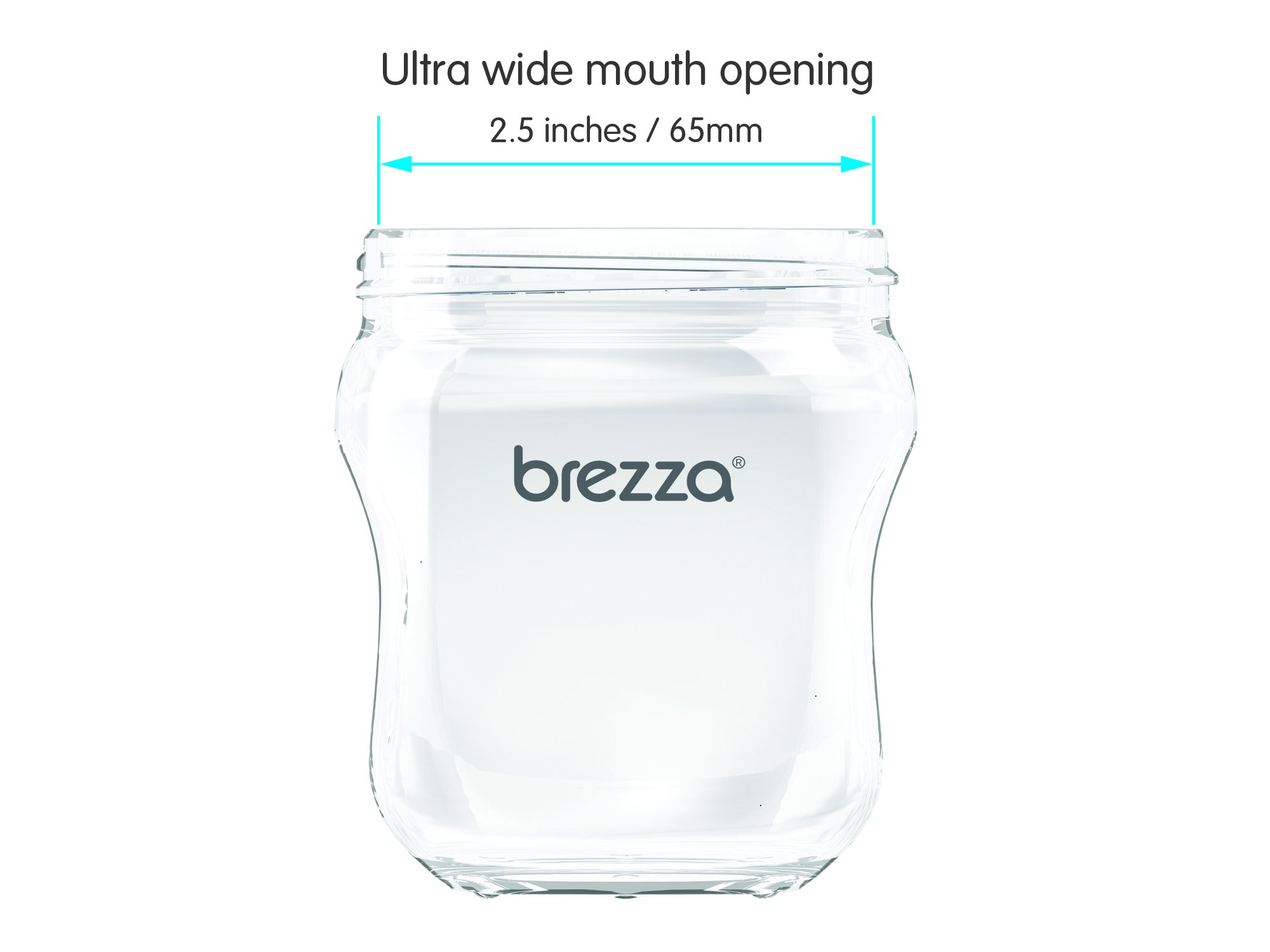 Baby Brezza Glass Baby Bottle Starter Gift Set 6 Bottles and 8