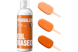 PANDALAB Orange Oil Based Food Coloring for Chocolate, Candy Melts, Donuts, Strawberries, Frosting, Cake, Professional Edible Dye for Baking - 80 Milliliters 2.7 Fl.Oz