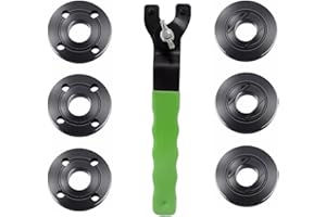 Ozmatip 5/8"-11 Angle Grinder Flange Nut with Adjustable Spanner Wrench & Extension Shaft Connecting Rod kit Compatible with Bosch Dewalt Makita Ryobi Black Decker