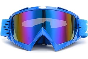 ZJNUO Motorcycle Goggles Dirt Bike Goggles ATV Goggles Off Road Goggles Motocross Riding Racing MX UTV Goggles Windproof Dustproof Scratch Resistant Goggle for Adults Men Women and Youth