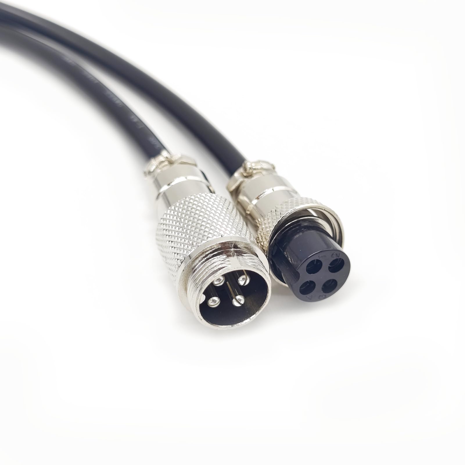 Photo 1 of FOWIUNYE 3.28 ft GX16 4 Pin Cable Male to Female Head Aviation Cordset, GX16 4 Pin Panel Mount Circular Metal Aviation Connector Adapter Female to Male 20AWG(1Meter)
