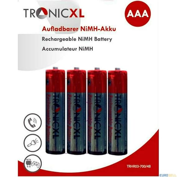 TronicXL 4 Stück Telefon Akku Akkus AAA für TELEKOM SPEEDPHONE 10 11 50 31 100 Siemens Gigaset Panasonic Mobilteil