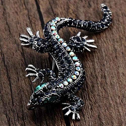xianhuzhenzhen Popular Lizard Brooch for Women Shirt Cute Silver Gifts Fashion Jewellery Metal Cute for Women & Girls