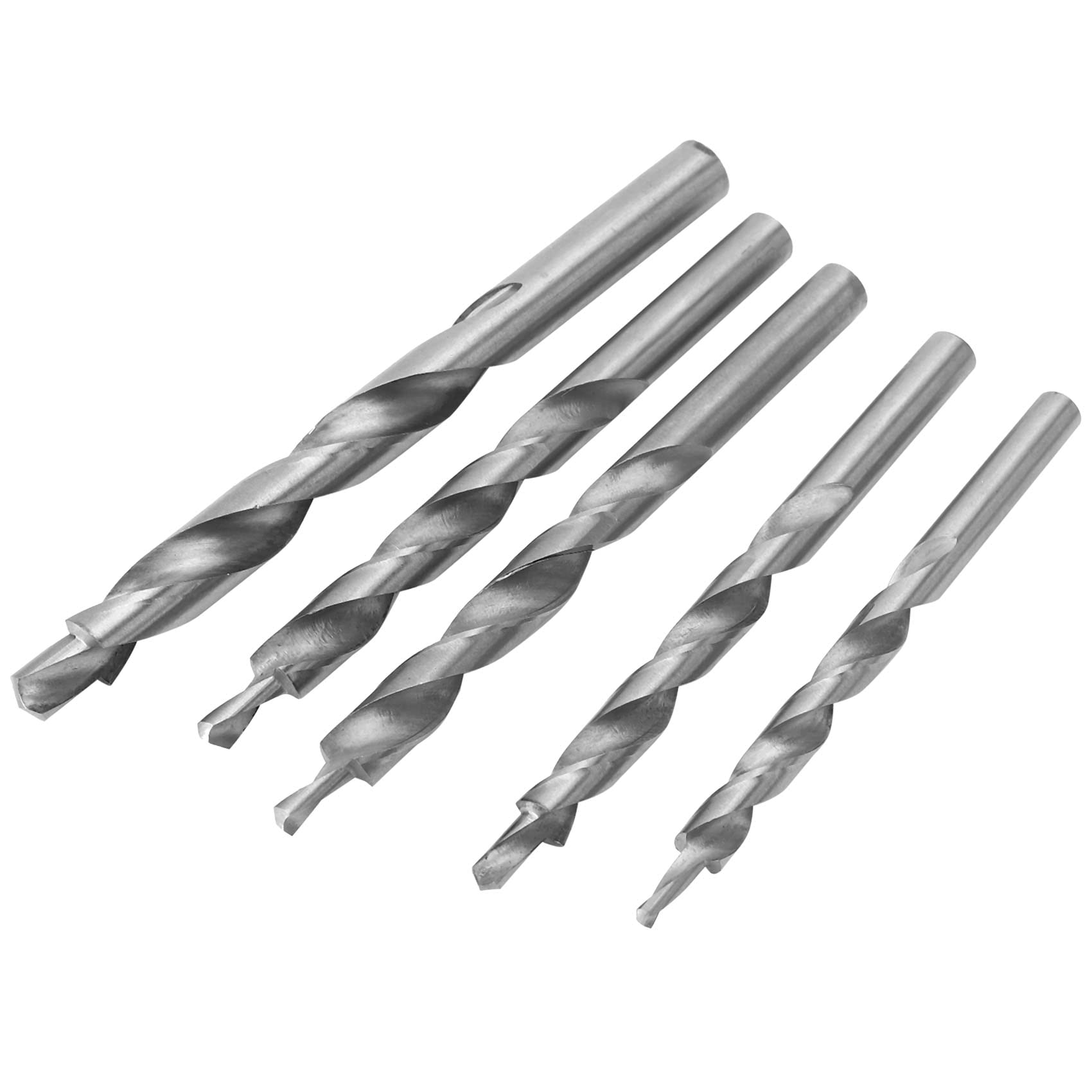berjalan 335021 HSS Stepper Drill Tool for 5pcs for Manual Pocket Drilling 4-8/5-9/5-10/6-10/8-12mm,Silver / Black