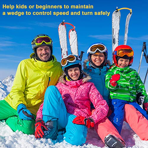 Gejoy 2 Pieces Ski Tip Connector Trainer Ski Training Aid Easy Wedge