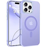 BENTOBEN for iPhone 16 Pro Case [Compatible with Magsafe] Magnetic Matte Phone Case iPhone 16 Pro Translucent Slim Thin Shockproof Women Men Protective Cover iPhone 16Pro 6.1" 2024, Lavender Purple