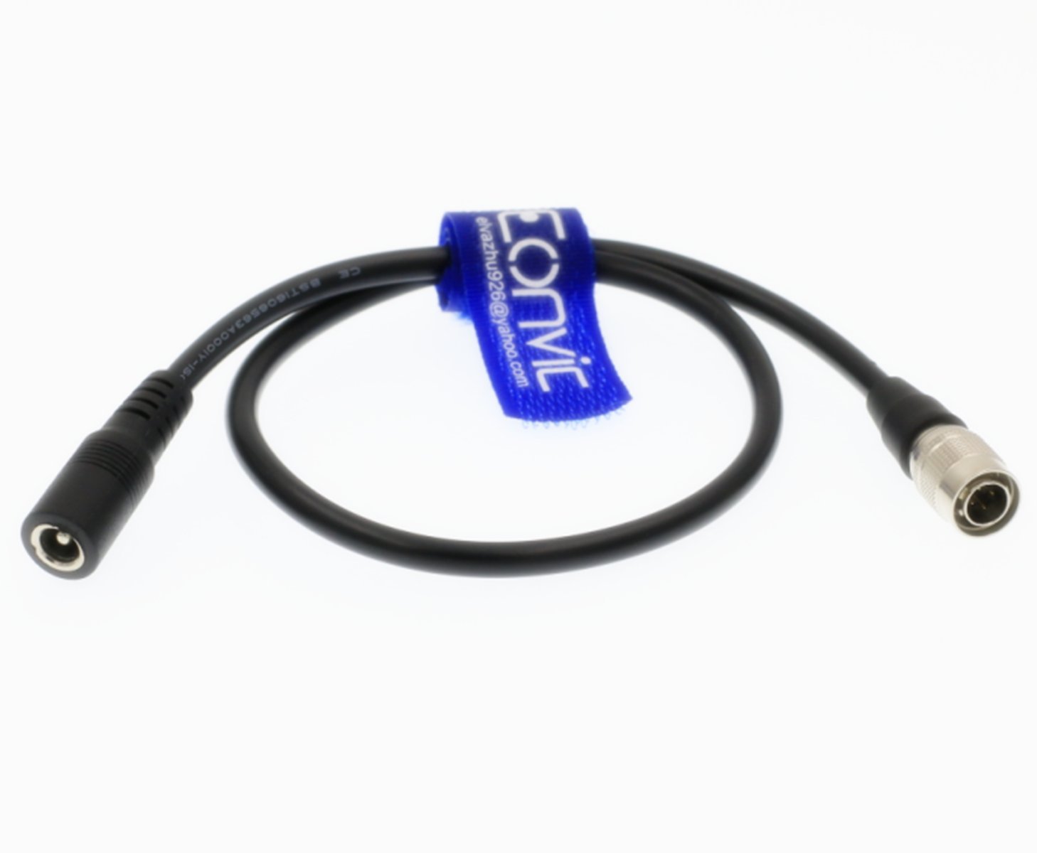 Eonvic Power Cable For Sound Devices 688/ZOOM F8 Recorder ZAXCOM Blackmagic Camera Hirose 4 Pin Male to DC Female