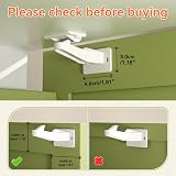 SAFELON 12 Pcs Baby Safety Cabinet Locks White Childproof Drawer Locks view 2