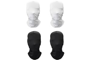 JHYWELL 4 Pack Full Face Mask Hood Cover, Halloween Cosplay Faceless Skin Masks, BW 2nd Skin Masks Costume Cloth