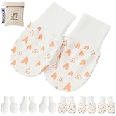 Newborn Baby Girl Mittens Anti Scratch Baby Mittens No Scratch Mittens Baby Gloves for 0-6 Months Baby Girls (6 Pairs)