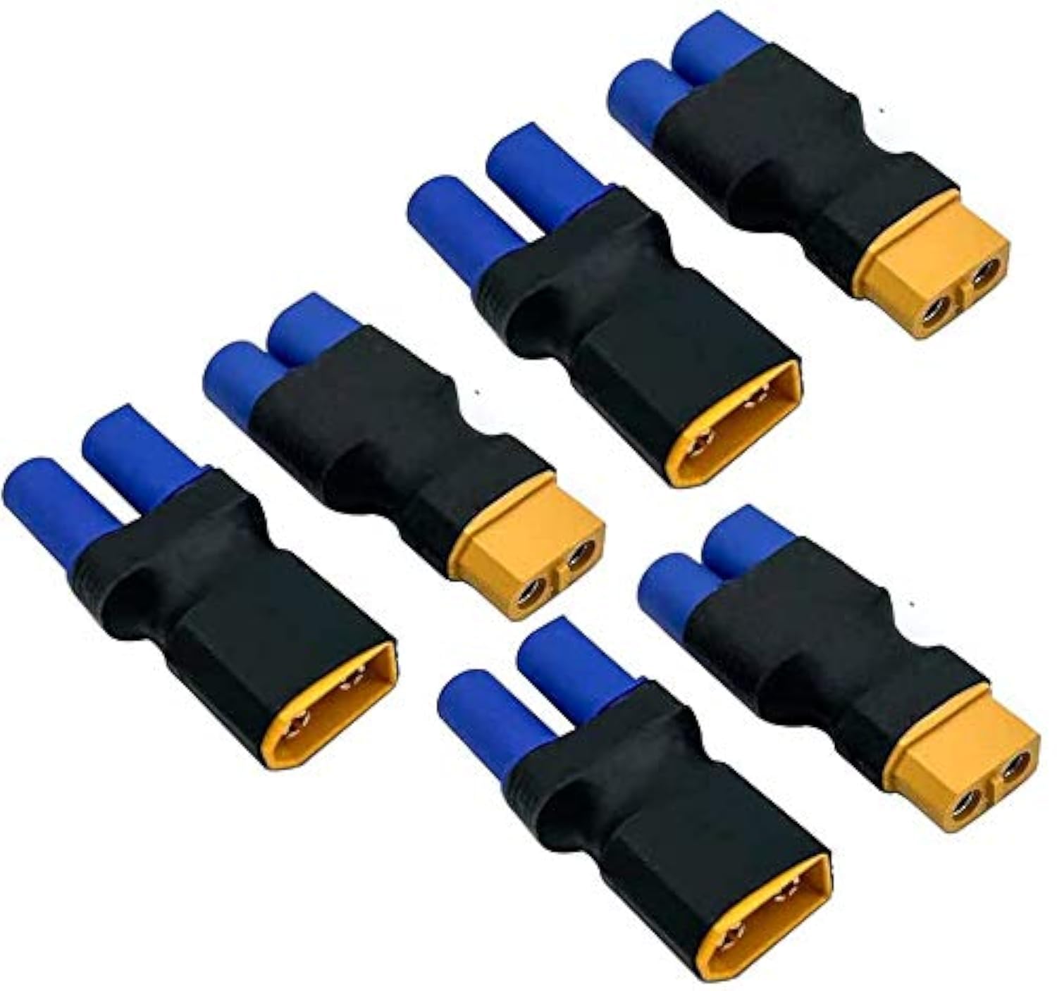 3Pairs No Wires XT60 XT-60 to EC5 Plug Female Male Adapter Wireless Connector for RC FPV Drone Car Lipo NiMH Battery Charger ESC