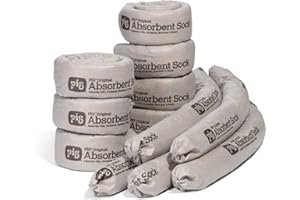 PIG Original Absorbent Sock - 12 Socks - 3" x 42" - Absorbs up to 64 oz per Sock - PIG237