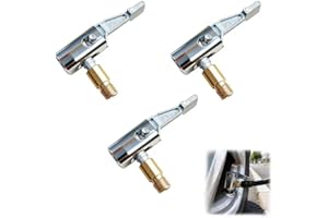 3PCS Brass Tire Air Chucks, Quick Release Tyre Inflator Adaptor, 8mm Tyre Valve Extension Adaptors for Car, No Leakage Car Co