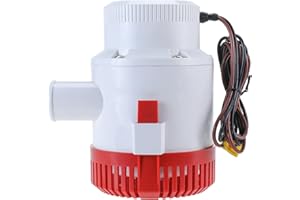 YaeMarine 12v 3700gph Boat Marine Plumbing Electric Non Automatic Bilge Pumps 1-1/2" 40MM ID Hose