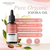 HERBORGANIC Pure Jojoba Oil Cold Pressed Unrefined Hexane-Free Skin Hair 100ml view 3