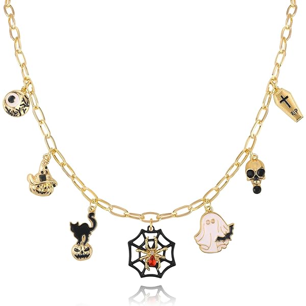 Collier Citrouille D'Halloween - Bijoux Effrayants Pour Vous