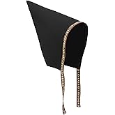 Koalswm Renaissance Gnome Pixie Hat Vintage Cone Coif Cap Witch Elf Halloween Cosplay Accessories