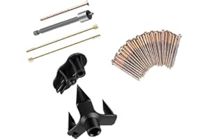 lyrlody Squeaky Floor Repair Kit, Wood Floor Fixer with 5 Tools and 50 Notch Screws, Eliminate Noise Under Carpeted Hardwood 