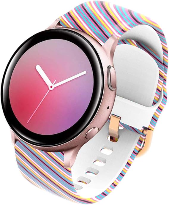 Amazon Com Sankel Compatible For Samsung Galaxy Watch 3 41mm Active 2 40mm 44mm Band 20mm Soft Silicone Pattern Printed Sport Replacement Strap Wristband For Galaxy Watch Active Galaxy Watch 42mm Gear Sport