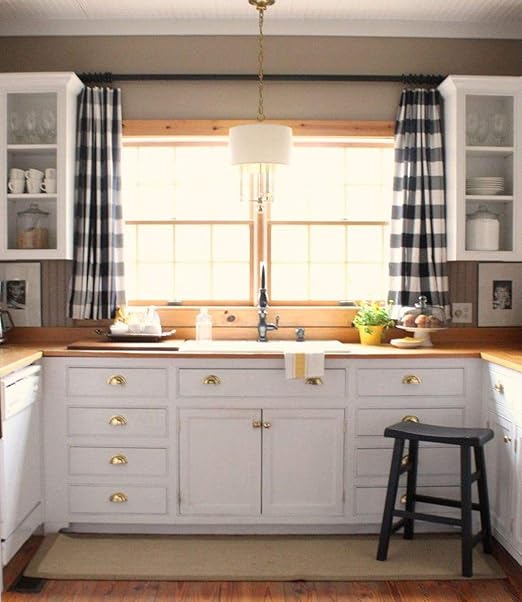 Amazon Com Strip Sheer Cafe Curtains Kitchen Tiers Window