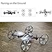 DBPOWER Hawkeye-I Quadcopter 3D Flip 2.4GHz Transformable RC Drone/Car with 2MP HD Camera
